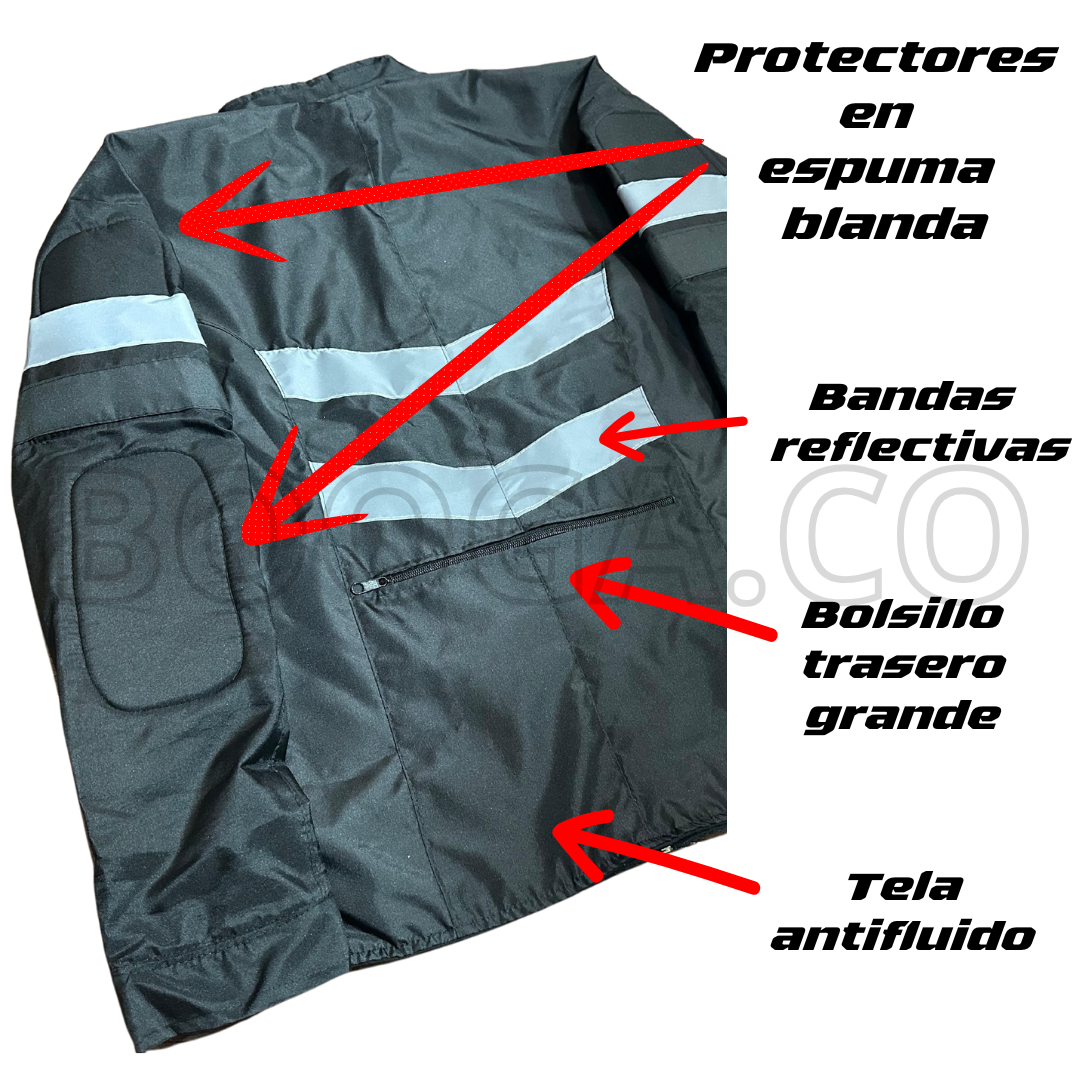 Chaqueta Cortaviento Reflectiva Antifluido