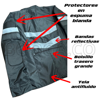 Chaqueta Cortaviento Reflectiva Antifluido